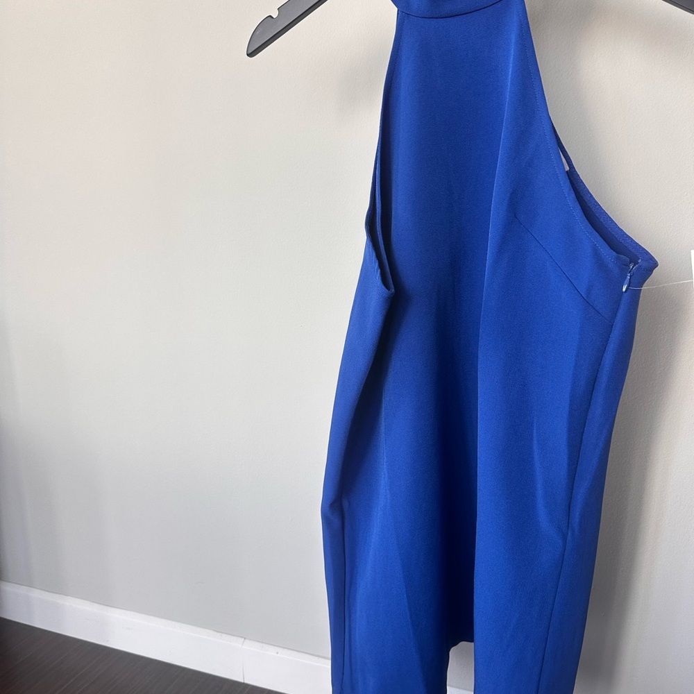 Elegant Blue Women's Strapless Dress